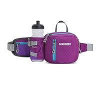 GERIINEER Riñoneras de Marcha Running de Acampada y Marcha Bolsos de Gimnasio Bolsos Bandolera para Hombre Mujer, Riñoneras Hombre y Mujer Impermeable con Correa Ajustable (Morado)
