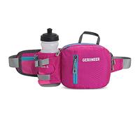 GERIINEER Riñoneras de Marcha Running de Acampada y Marcha Bolsos de Gimnasio Bolsos Bandolera para Hombre Mujer, Riñoneras Hombre y Mujer Impermeable con Correa Ajustable (Rojo Rosa)