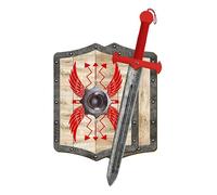 GERILEO Set Espada y Escudo Romano - Juguete para Niños y Niñas - Complementos para Juego, Juguete Infantil, Armadura Romana, Gladiador, Espartano, Rey, Guerrero, Disfraz Medieval, Soldado, Griego