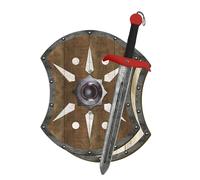 GERILEO Set Espada y Escudo Romano - Juguete para Niños y Niñas - Complementos para Juego, Juguete Infantil, Armadura Romana, Gladiador, Espartano, Rey, Guerrero, Disfraz Medieval, Soldado, Griego