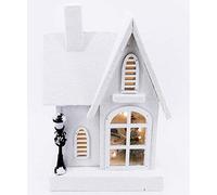 Gerimport Casa con árbol decoración Navidad 15 Leds 22.5 x 11 x 31 cm