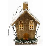 Gerimport Casa Madera de Navidad con luz led 25 cm