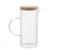 Gerimport Jarra Borosilicato con tapa de bambú 1500 ml
