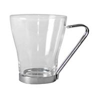 Gerimport Taza Cristal Metal Desayuno 6 Piezas Asa 230ml
