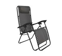 Gerimport Tumbona reclinable 177 x 65 x 113 cm Gris