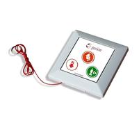Gerión Tirador de Baño de Emergencia Inalámbrico con Botón de Cancelación - Sistema de Llamada Paciente-Enfermera para Duchas y Aseos - Alarma de Cuerda SOS para Hospitales y Residencias