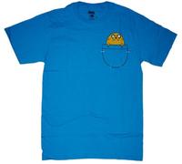 Gerlernt Adventure Time Jack in Pocket Adult Men's Blue T-shirt