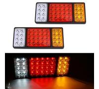 GERLJ Lámpara de luz trasera de coche 2 luces traseras de 36 LED, luz trasera 12 V/24 V, para giro para indicador señal, freno para coche, camión, remolque, caravana(12V)