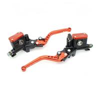 GERLJ palanca de embrague de freno de motocicleta Maneta de freno motocicleta 22mm embrague hidráulico carreras para HONDA para Yamaha para Kawasaki para Suzuki(One pair Orange)
