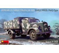 German 3t Cargo Camión 3,6 -36S Early Prod. Pmq-Type 1 :3 5 Plástico Modelo Kit