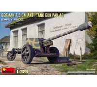 German 7.5cm Antitanque Gun Pak 40. Early Prod. 1 :3 5 Plástico Modelo Kit