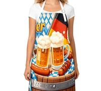 German Apron - Beer Festival Printed Party Accessories, Bavarian Apron Costume | Holiday German Costume Oktoberfest Outfit, For Party Kitchen Celebration Holiday Birthday Events BBQ Cooking Baking, 10