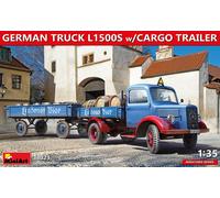 German Camión L1500S W/ Cargo Trailer 1 :3 5 Plástico Modelo Kit Miniart