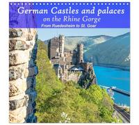 German castles and palaces on the Upper Middle Rhine Part One (Calendar 2026 12" x 24" / 30 x 60 cm (abierto) CALVENDO 12 Month Wall Calendar