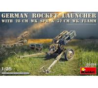 German Cohete Lanzador Con 28cm Wk Spr & 32cm Flamm 1 :3 5 Plástico Modelo Kit
