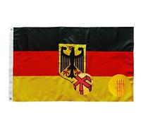 German Ensign Flag 3x5Ft- 210D Germany Eagle Flag Sewn Stripes Embroidered Outdoors Indoors Heavy Duty Oxford With Brass Grommmets
