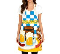 German Festival Party Costume Apron - Oktoberfest Apron | Printed Beer Festival Outfit | Beer Festivals Aprons With Printed Party Outfits For Gardening BBQ Baking Men Women Chef Cosplay Events Holiday