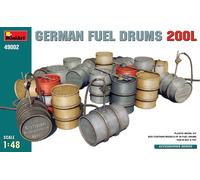 German Fuel Drums 200l 1:48 Plástico Modelo Kit Miniart