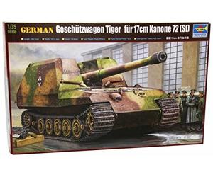 German Geschutzwagen Tiger Fur 17cm K72 Carro Armado Kit Plástico 1:35 Modelo