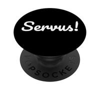 German Greeting Servus for Southern Germans and Austrians PopSockets PopGrip Adhesivo