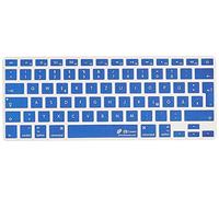 German Keyboard Cover - Funda para Teclado alemán (Calidad y Velocidad sin interferencias, Suave y cómoda de teclear, se Ajusta Perfectamente) para MacBook Air 13 y Pro 2008+, Color Azul Oscuro