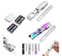 German Nail Clippers,Lux German Grip Nail Clippers for Men,Stainless Steel Splashless Nail Clippers,Portable Ultra Sharp Nail Clippers Professional Nail Clippers,for Thick Nails (2PC-B)