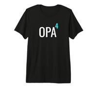 German Opa Hoch 4 Mathematics Design Granddad Four Grandkids Camiseta Premium