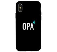 German Opa Hoch 4 Mathematics Design Granddad Four Grandkids Carcasa para iPhone X/XS