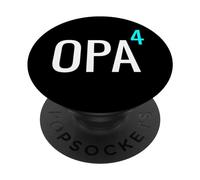 German Opa Hoch 4 Mathematics Design Granddad Four Grandkids PopSockets PopGrip Adhesivo