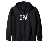 German Opa Hoch 4 Mathematics Design Granddad Four Grandkids Sudadera con Capucha