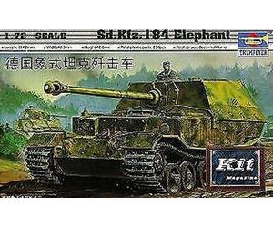 German Sd.Kfz.184 Elephant Panzer Tanque Plástico Kit 1:72 Model 7204 Trumpeter