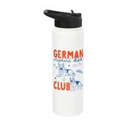 German Shepheards Dog Dad Club Día del Padre Hombres Stainless Steel Insulated Water Bottle
