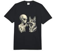 German Shepherd & Alien Comfort Colors Adult Heavyweight T-Shirt