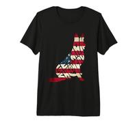 German Shepherd American Flag 4th of July Funny Dog Lover Camiseta Premium