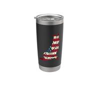 German Shepherd American Flag 4th of July Funny Dog Lover Vaso térmico de acero inoxidable de doble pared