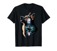 German Shepherd Aullando A La Luna GSD Camiseta