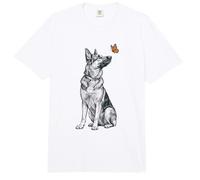 German Shepherd Butterfly Dog Owner Comfort Colors Adult Heavyweight T-Shirt