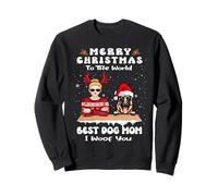 German Shepherd Christmas To The World Best Dog Mom Xmas Sudadera
