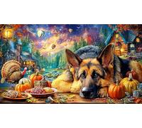 German-Shepherd-Dog 1000 Piezas Puzzle Educativo desafiante Papel Reciclado para Adultos Actividad en casa Idea de Regalo 70x50/1000pcs