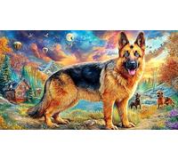 German-Shepherd-Dog 1000 Piezas Puzzle Reciclado Juego desafiante Educativo para Adultos Decoración Mural Hermosa Regalo 38x52/1000pcs