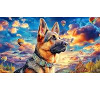German-Shepherd-Dog 1000 Piezas Puzzle Reciclado Juego Educativo desafiante para Adultos Regalo para Mujeres y Hombres 70x50/1000pcs
