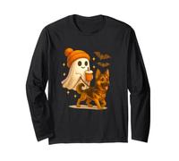 German Shepherd Halloween Ghost Walking German Shepherd Dog Manga Larga