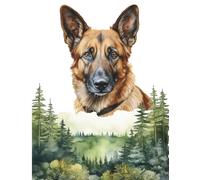 German Shepherd Mountain Top Notebook: 8.5 x 11 College Ruled Journal with 120 Pages | Large Matte Cover Writing Notebook for Dog Lovers, Students, Teachers, Men & Women