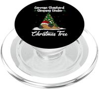 German Shepherd My Dog Sleeping Under Christmas Tree Puppy PopSockets PopGrip para MagSafe