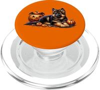 German Shepherd Puppy For Women Men Kids Orange Halloween PopSockets PopGrip para MagSafe
