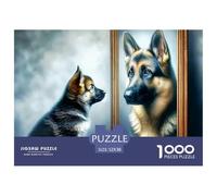 German Shepherd Puppy Piezas De Encaje Duraderas Hobby para Tiempo Libre, Noches, Fines De Semana Y Periodos De Vacaciones 52x38cm/1000pcs