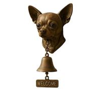 German Shepherd Welcome Bell, Funny Animal Welcome Doorbell, Retro Bulldog/Pug/West Highland White Terrier Doorbell, Hanging Bells, for Farmhouse Yard and Garden (C)