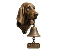 German Shepherd Welcome Bell, Funny Animal Welcome Doorbell, Retro Bulldog/Pug/West Highland White Terrier Doorbell, Hanging Bells, for Farmhouse Yard and Garden (A)