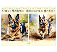 German Shepherds - classics around the globe (Desk Calendar 2026 DIN A5 landscape), CALVENDO 12 Month DeskCalendar: Friend and helper of man