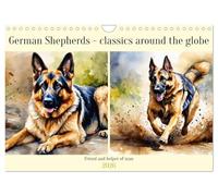 German Shepherds - classics around the globe (Wall Calendar 2026 DIN A4 landscape), CALVENDO 12 Month Wall Calendar: Friend and helper of man
